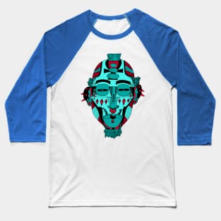 Turqred African Mask 5 Baseball T-Shirt